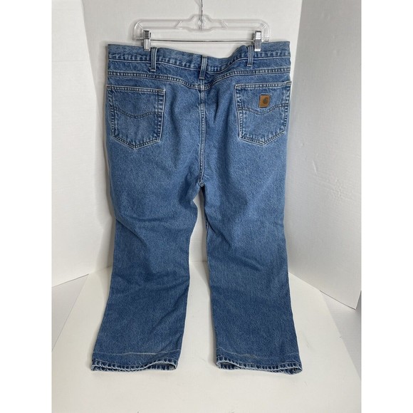 Carhartt Men’s Jeans 44X30, Blue Traditional Fit Denim, B180 STW, Logo - Picture 7 of 13